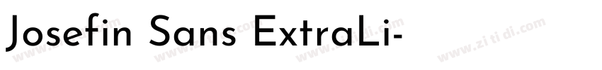 Josefin Sans ExtraLi字体转换
